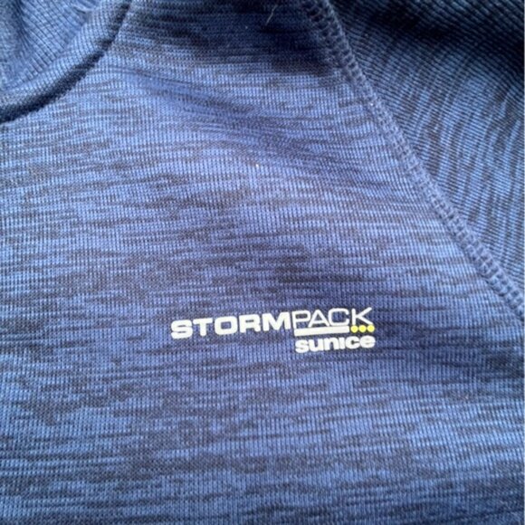 NWOT Sunice Stormpack Men's 1/4 Zip Blue/Black Heather Pullover Athletic Jacket - Picture 4 of 12